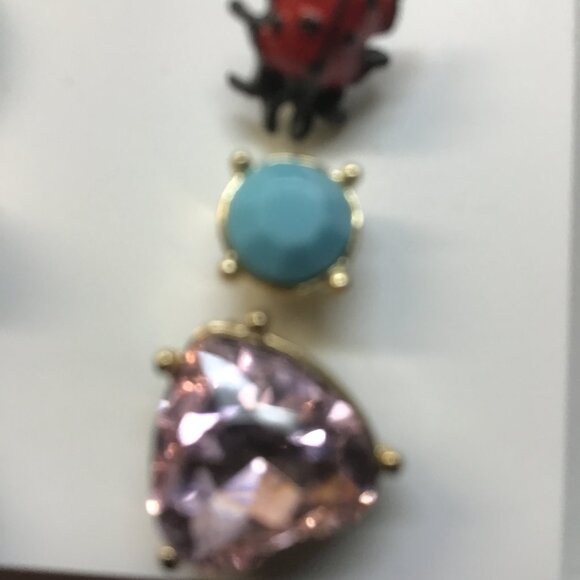 Betsey Johnson 3 Pair Fruit and Bug Earrings - Picture 3 of 4